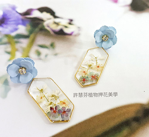 押花植物滴膠首飾|押