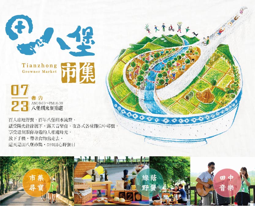 7 23 六 田八堡市集 520田心野餐日 野餐禮物組已送完 仍歡迎大家登記可得市集第一手訊息 旅遊 玩樂 Beclass 線上報名系統