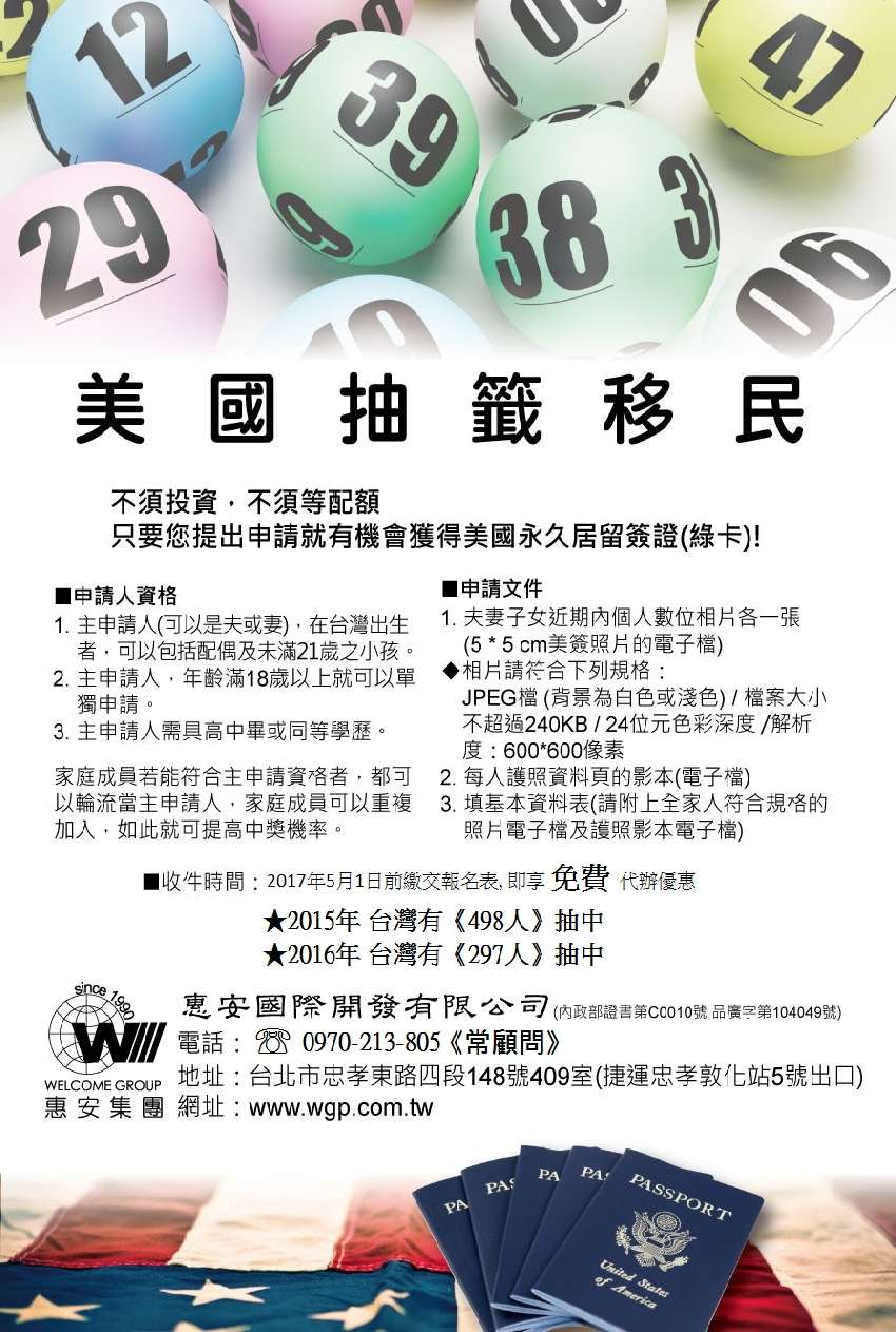 美國綠卡抽籤移民 投資理財 免費活動 Beclass 線上報名系統online Registration Form For 移動裝置 活動日期 2017 05 01