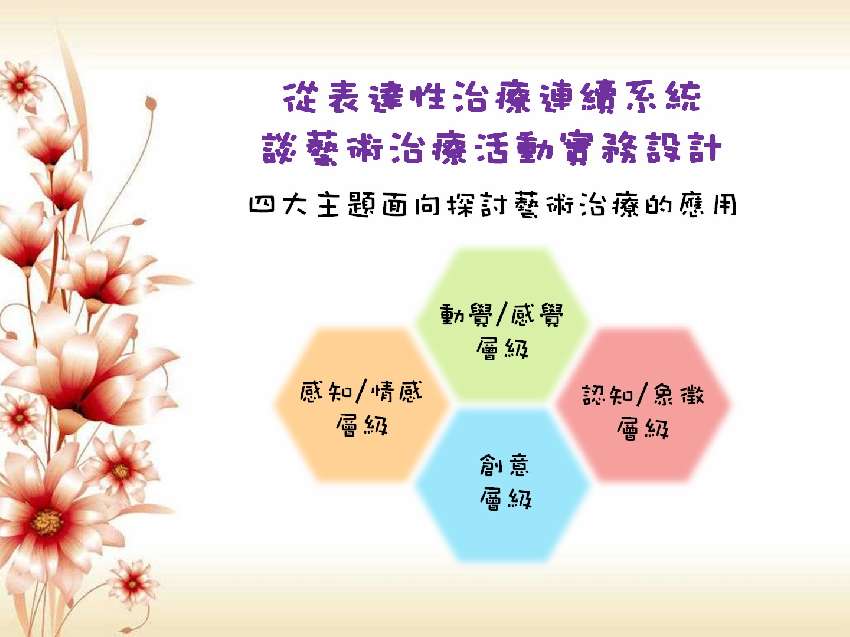 以家庭為中心早期療育課程 從表達性治療連續系統談藝術治療活動實務設計 金傳珩藝術治療師主講 Beclass 線上報名系統online Registration Form For 移動裝置