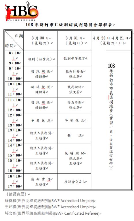 108年新竹市c級羽球裁判講習會 Beclass 線上報名系統online Registration Form For 移動裝置 3月30至31日 19 03 30 108年新竹市c級羽球裁判講習會 Beclass 線上報名系統online Registration Form For 移動裝置 3月30至31日 19 03 30