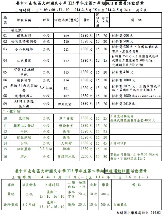 臺中市南屯區大新國小
