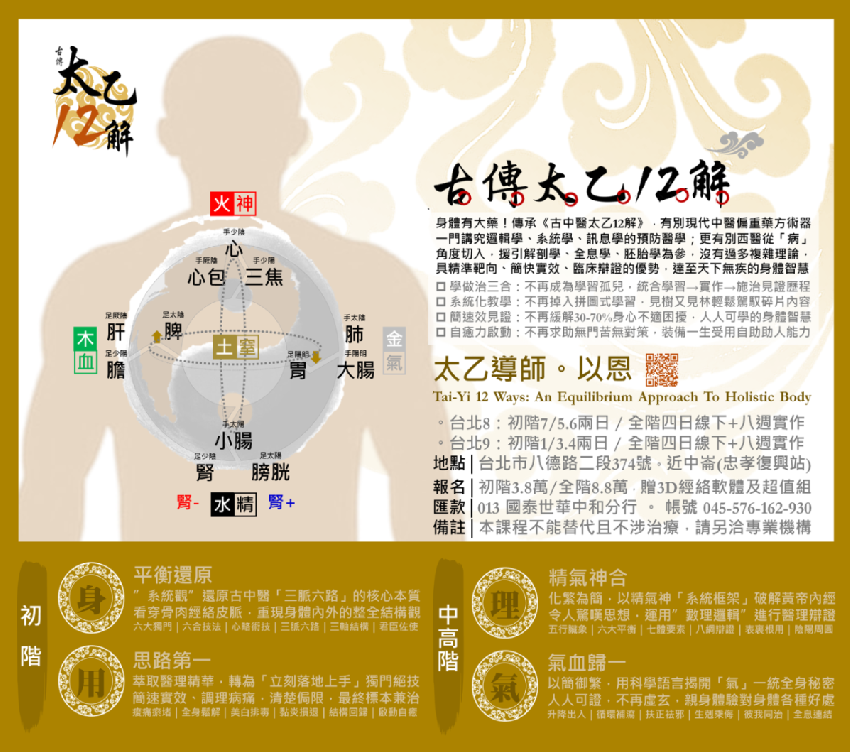 【古傳太乙12解】