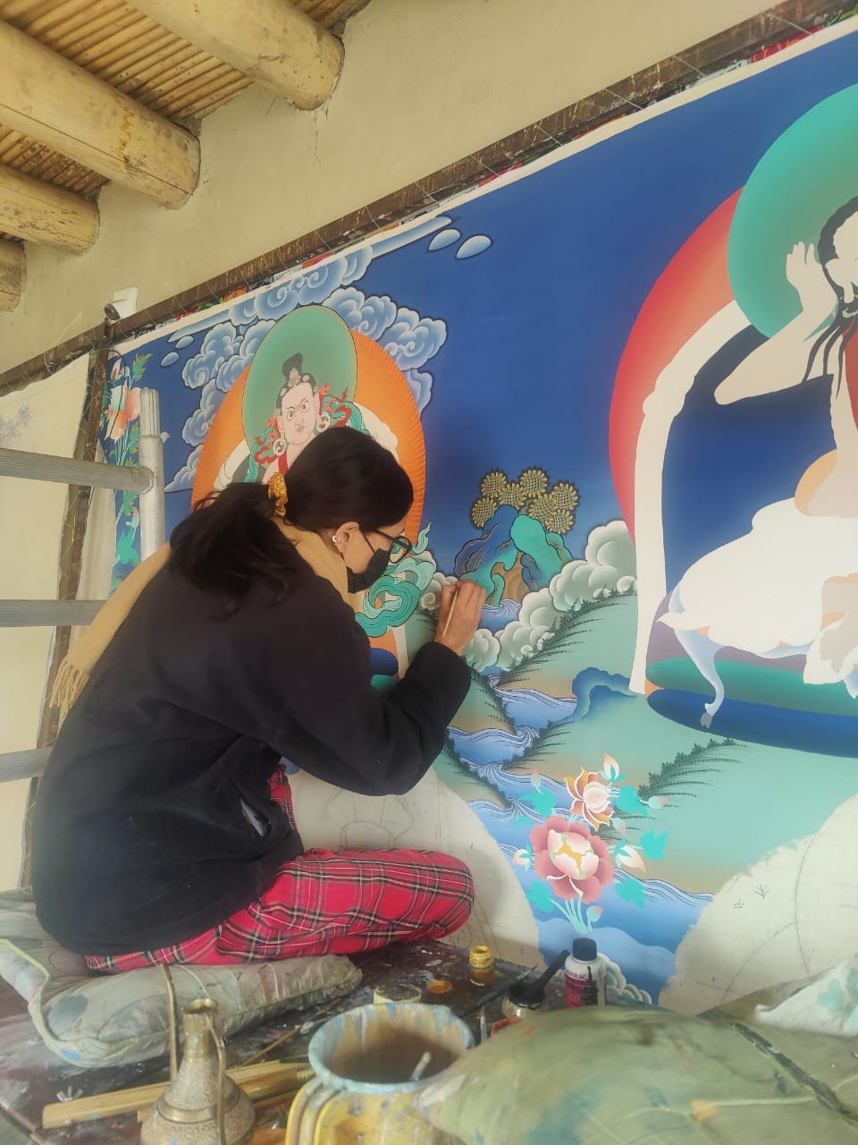 印度拉逹克色崩寺佛像
