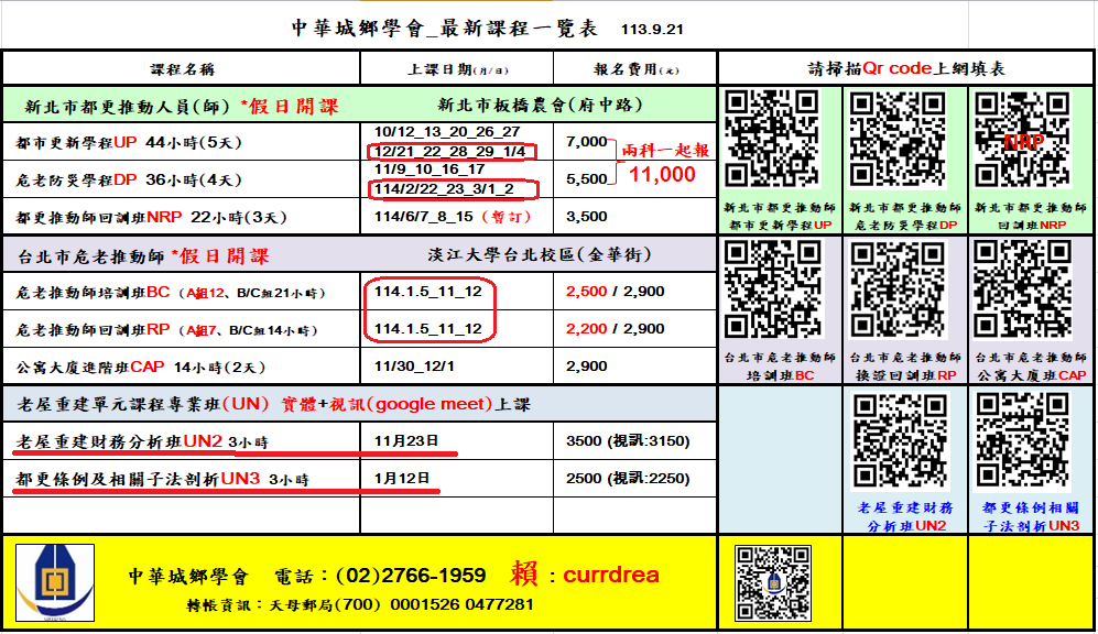 台北市危老推動師培訓