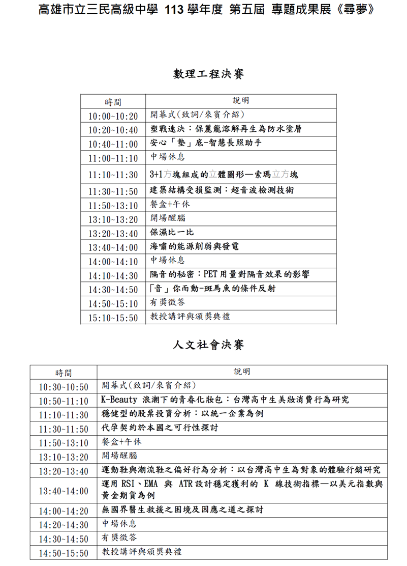 高雄市立三民高中 第