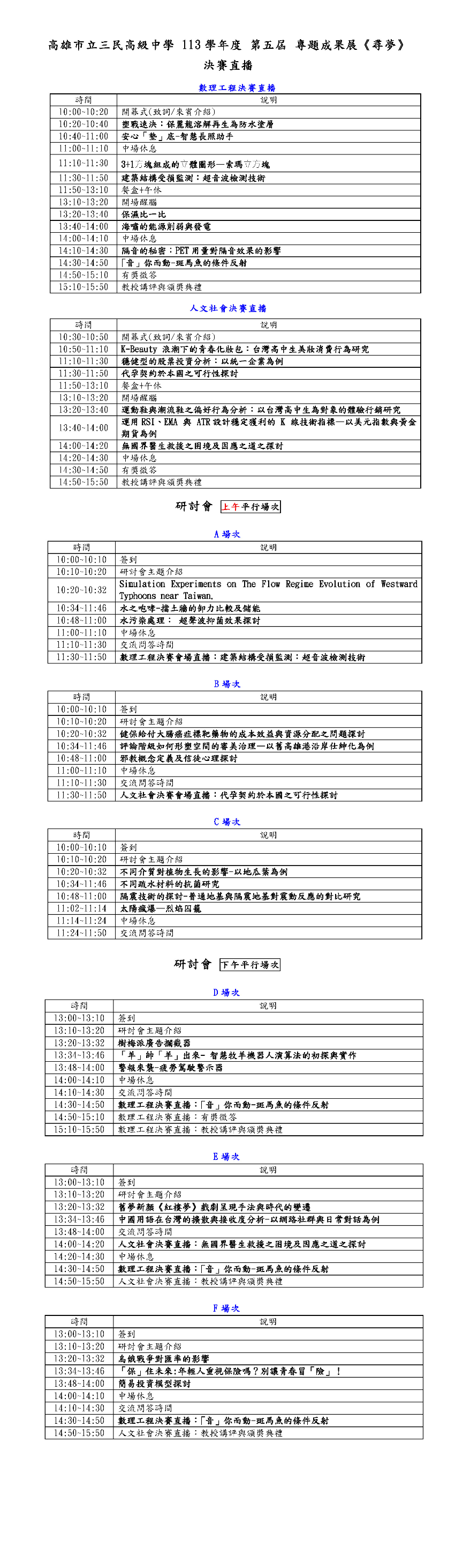 高雄市立三民高中 第