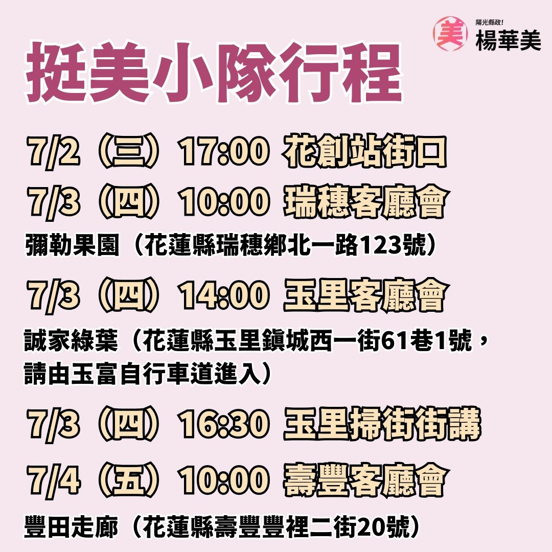 楊華美議員挺美小隊客