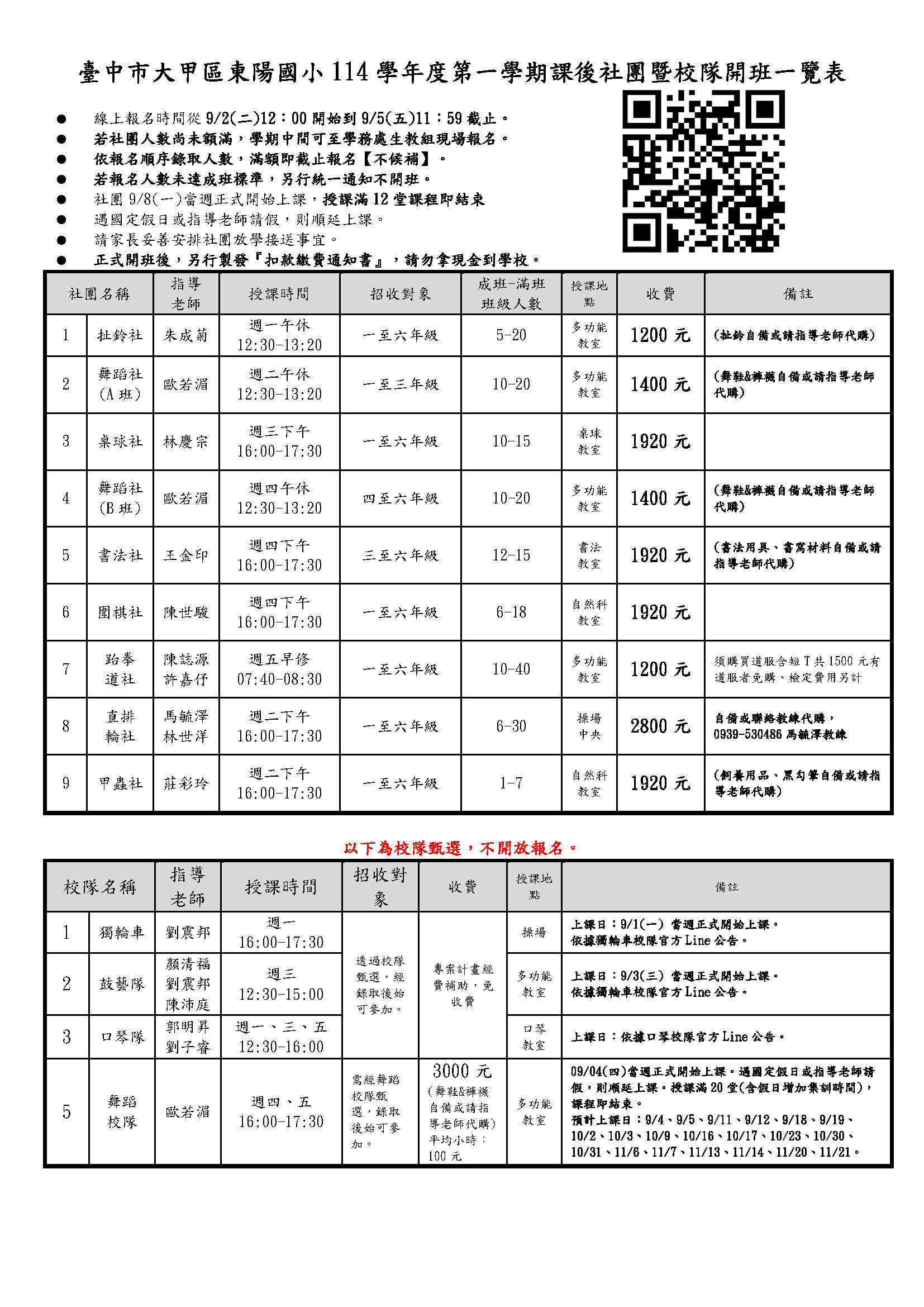 臺中市大甲區東陽國小