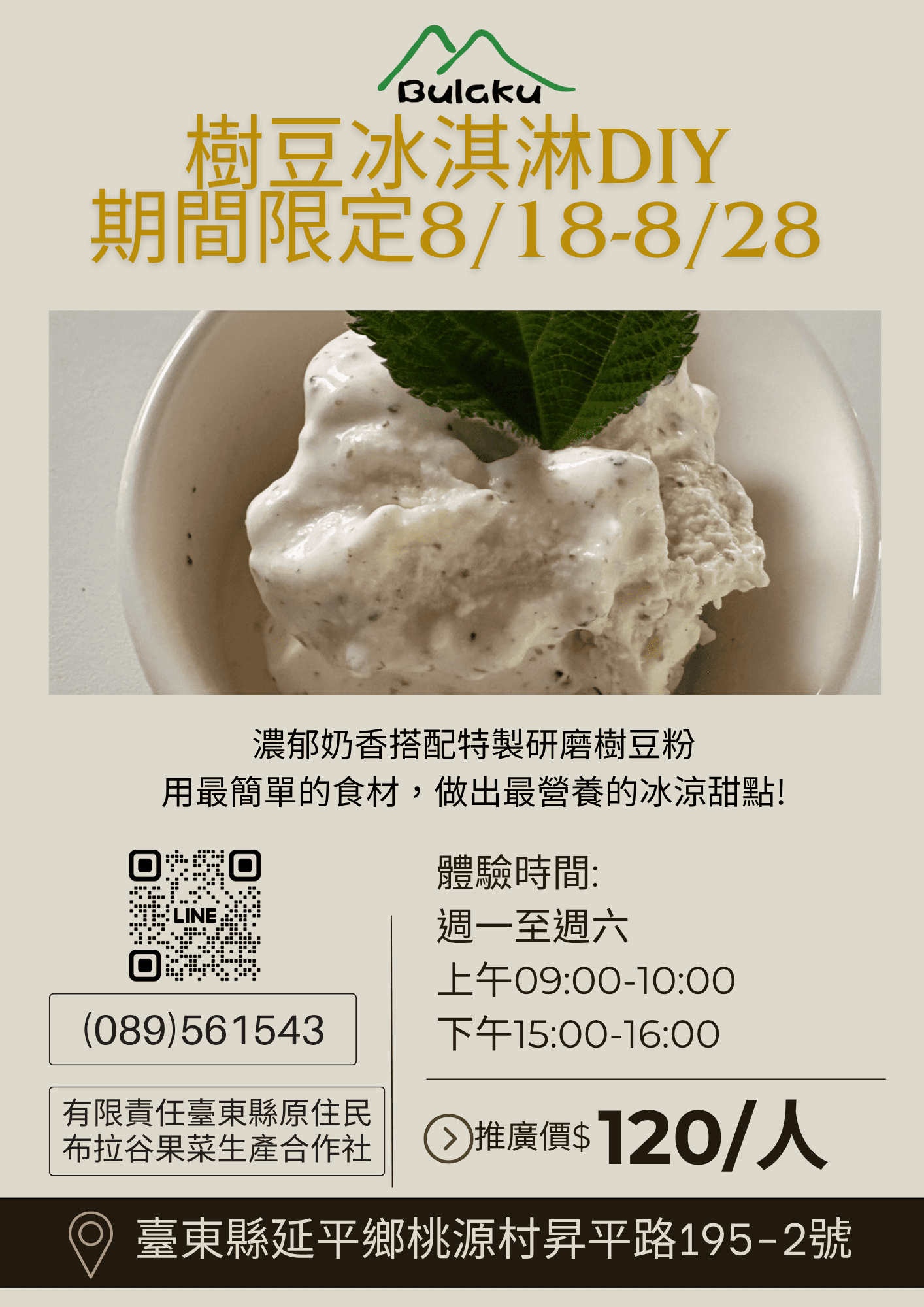 樹豆冰淇淋DIY體驗