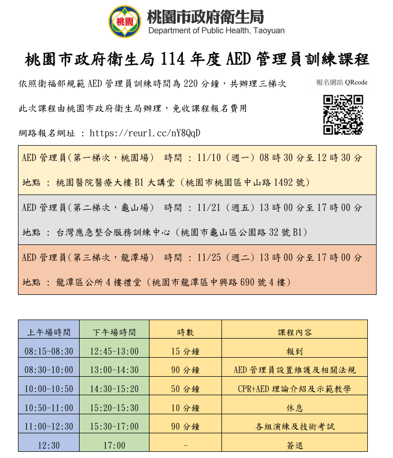 桃園市政府衛生局辦理