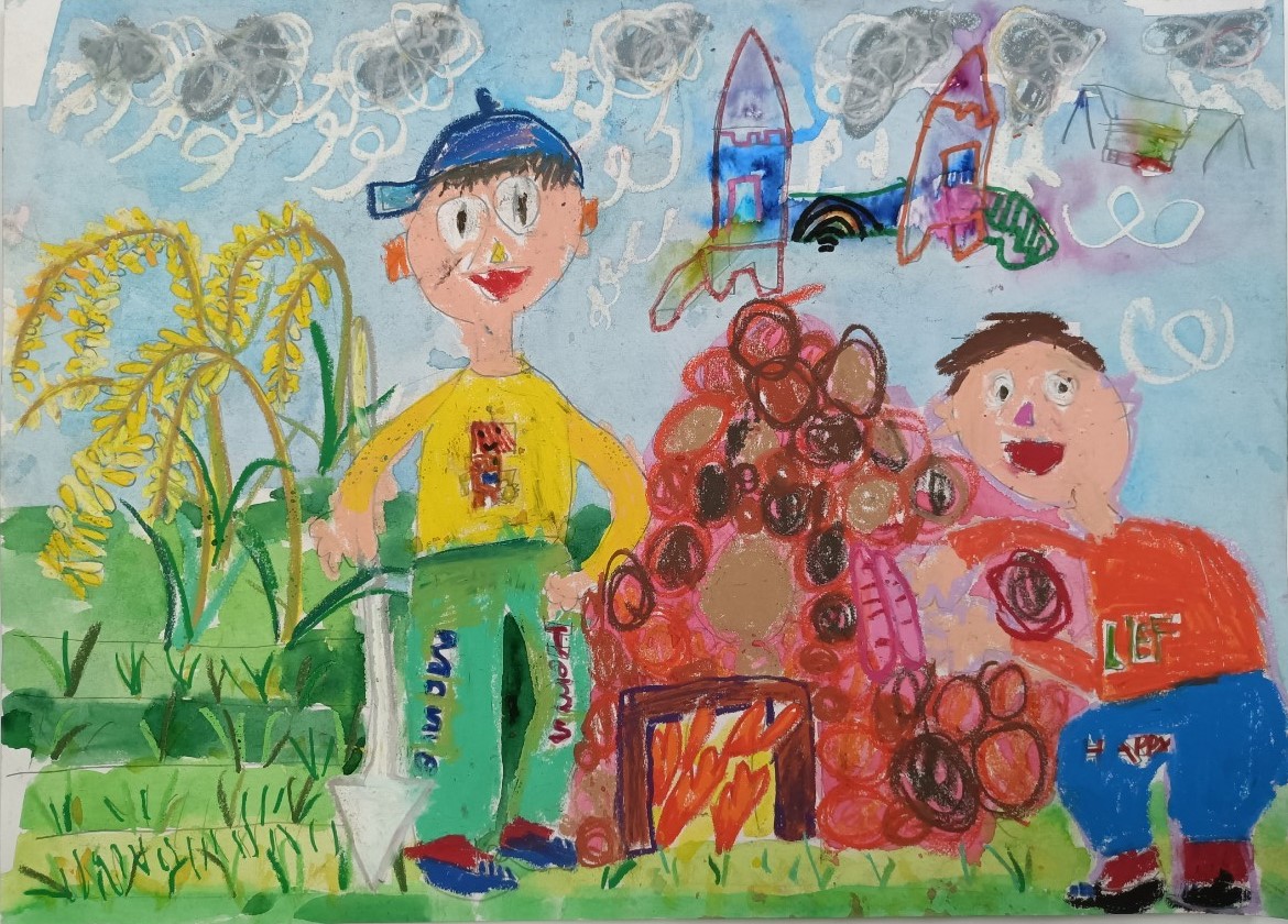 ＜河背庒＞ 共下來焢