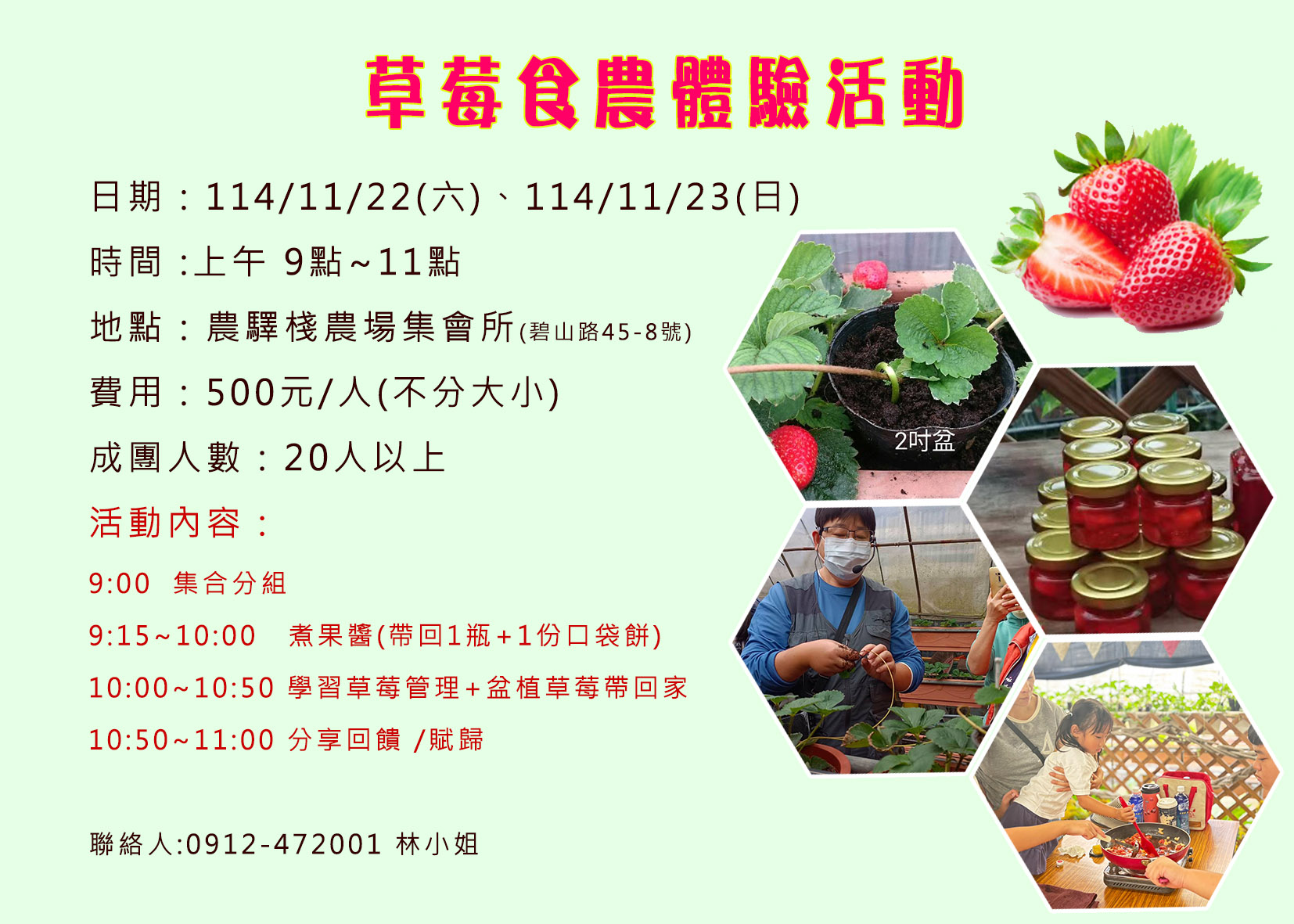 草莓食農教育體驗活動