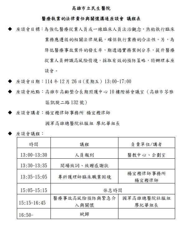 醫療執業的法律責任與