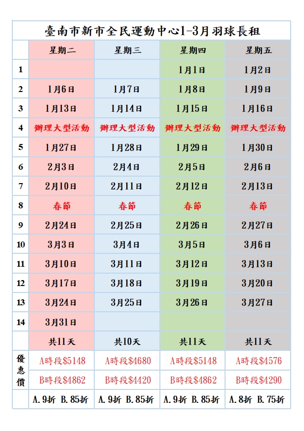 臺南市新市全民運動中