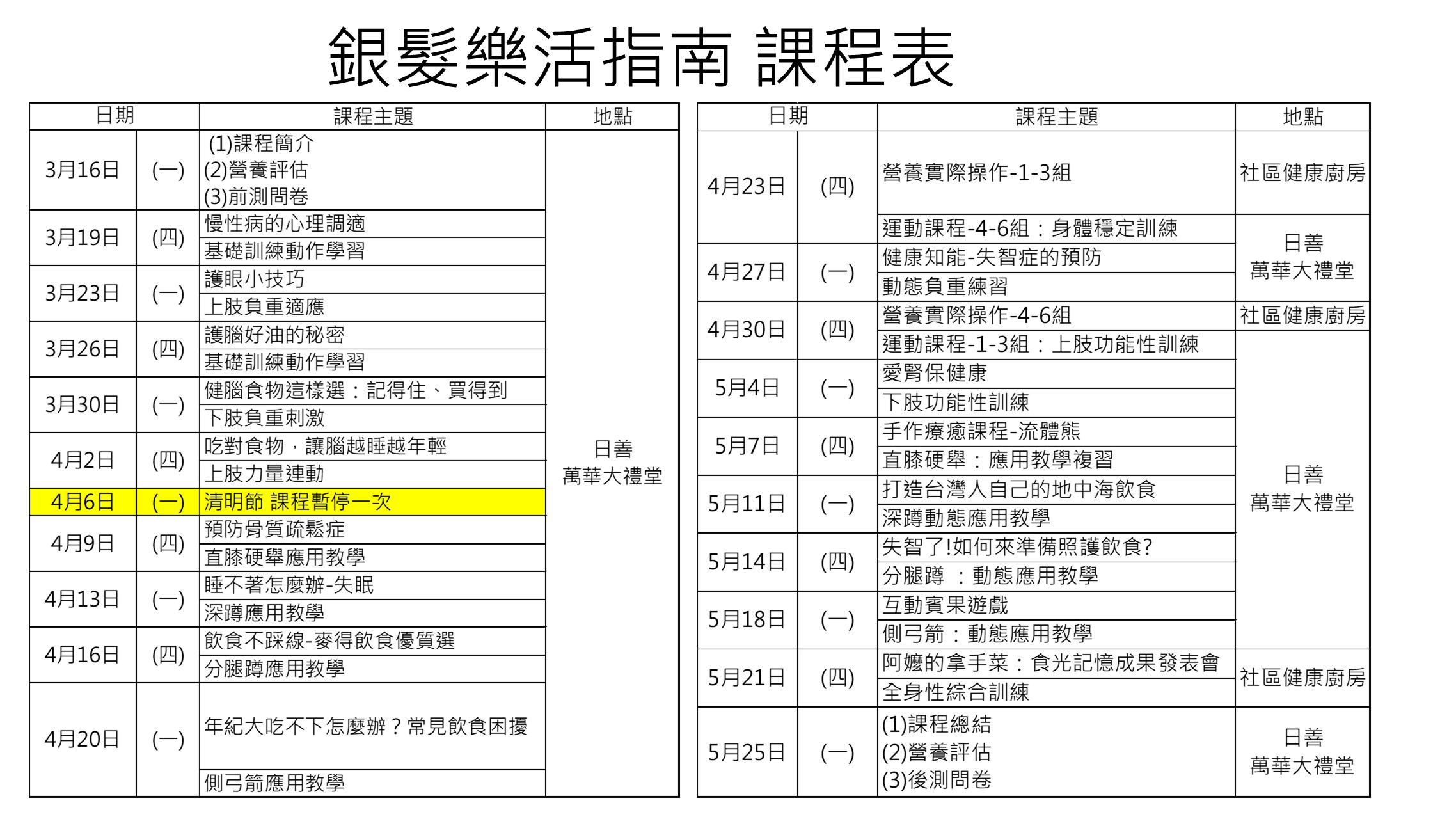 銀髮樂活指南-第一梯