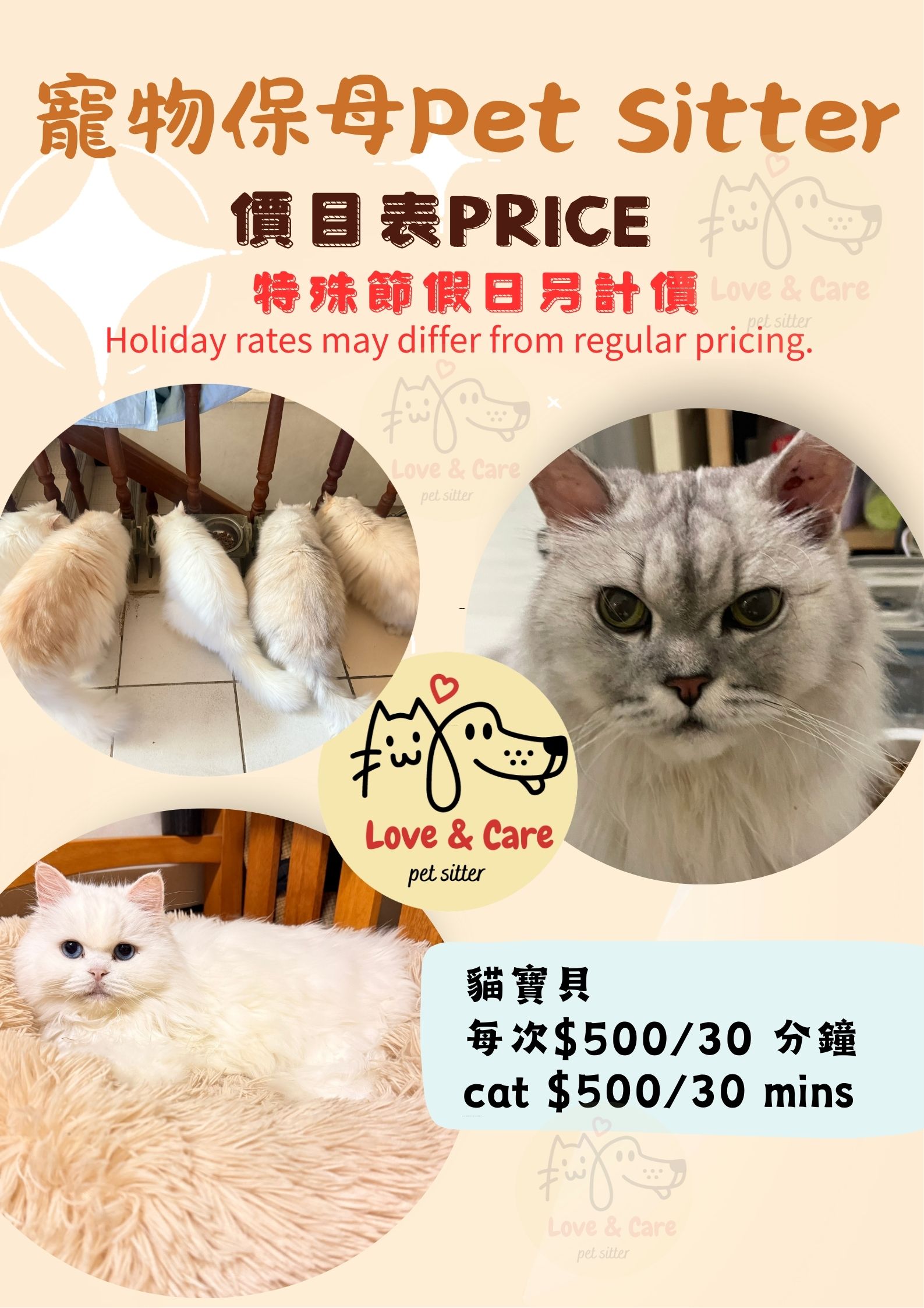 台中台北寵物保母居清