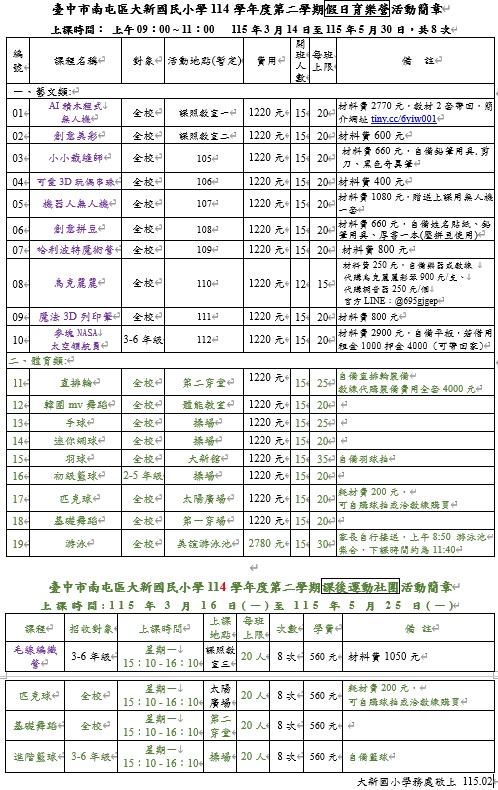 臺中市南屯區大新國小