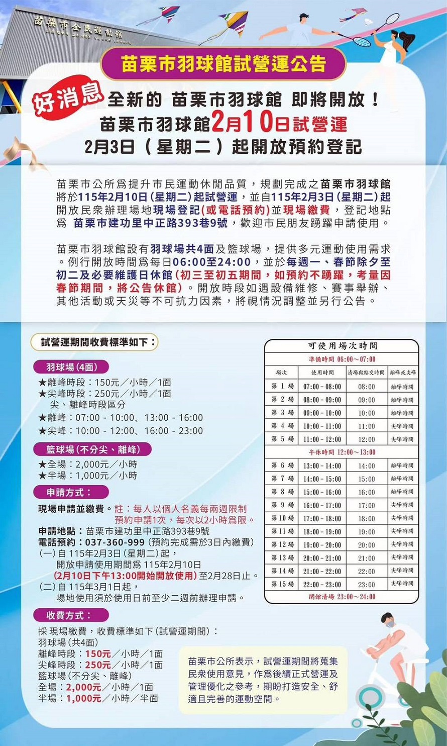 全民運動館綜合羽球場