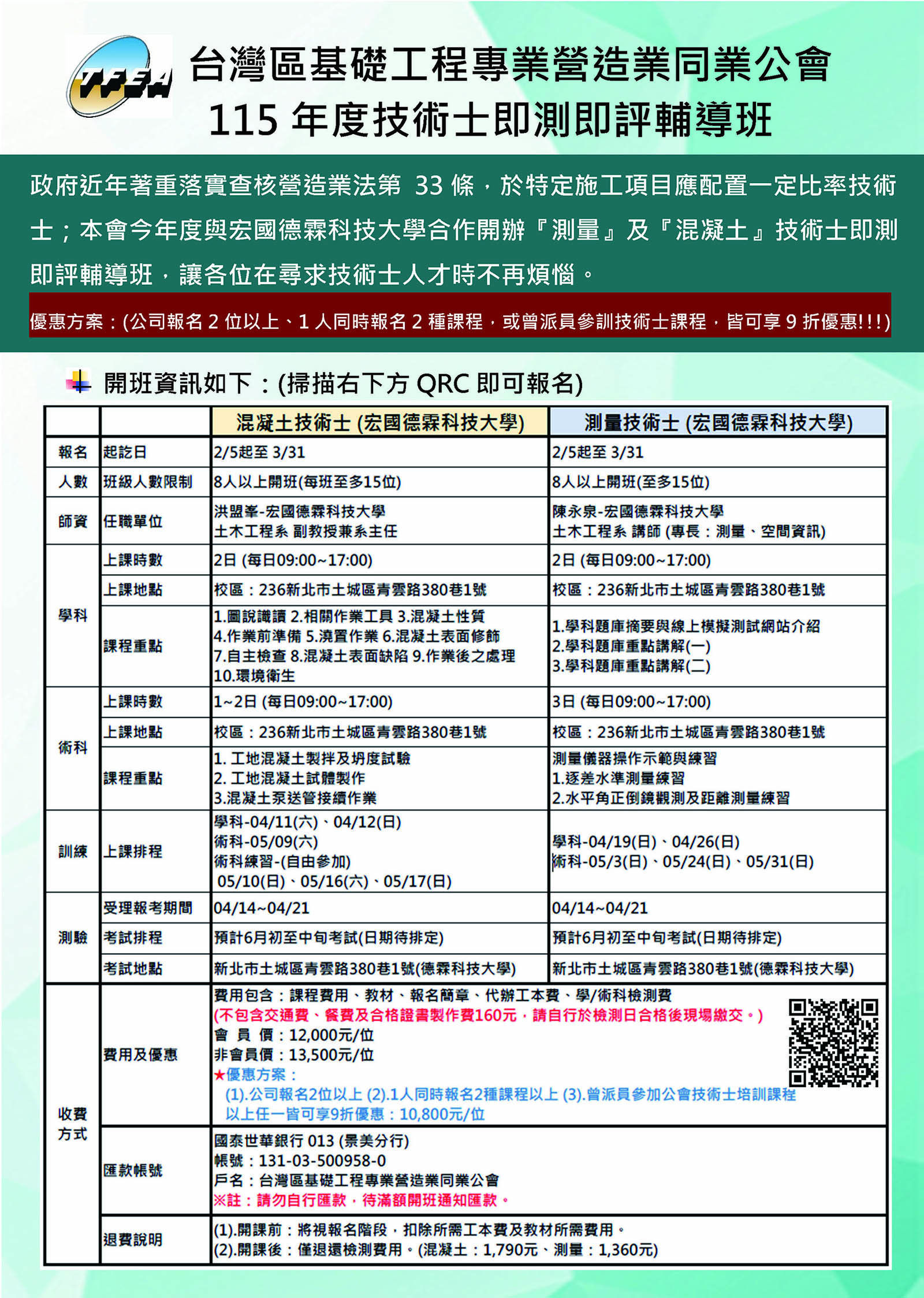 115年『測量』及『