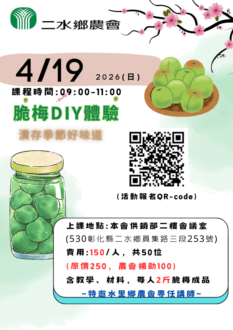 115年脆梅DIY活動