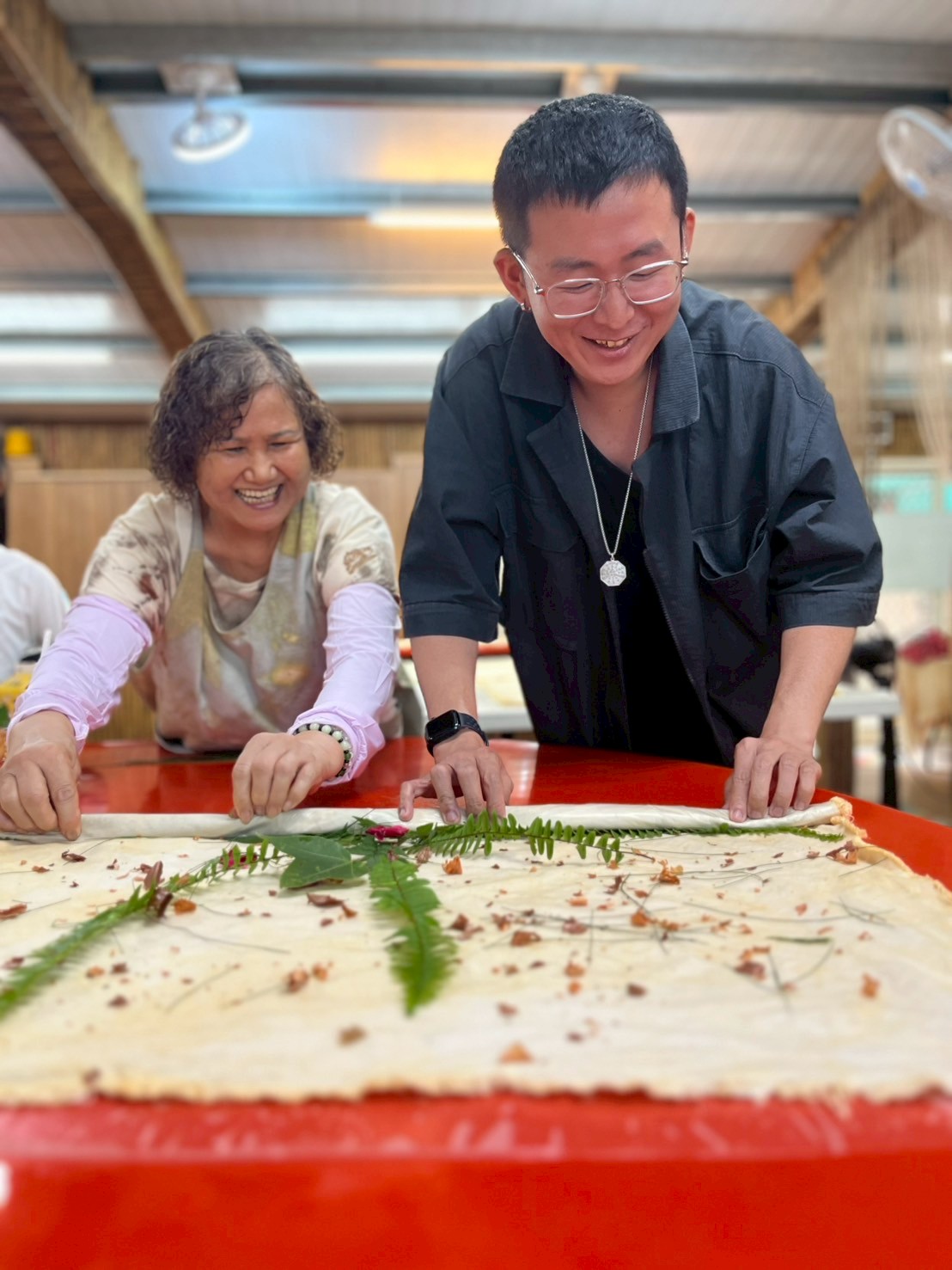 花草藝術-植物移印染