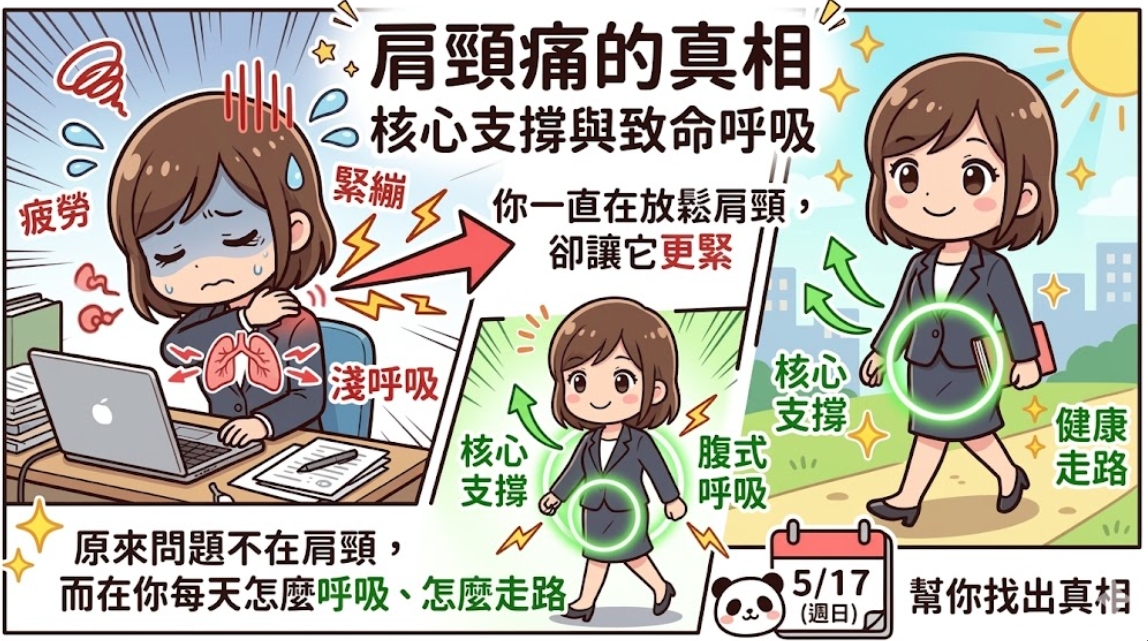 肩頸痛的真相｜呼吸 