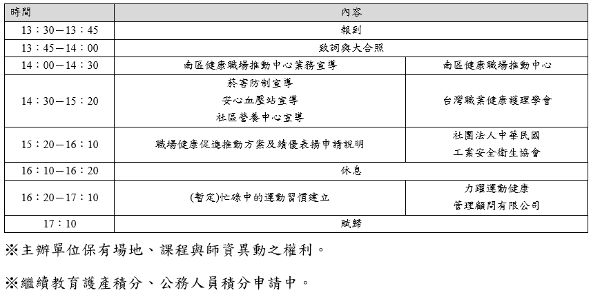 115年度南區暨澎湖