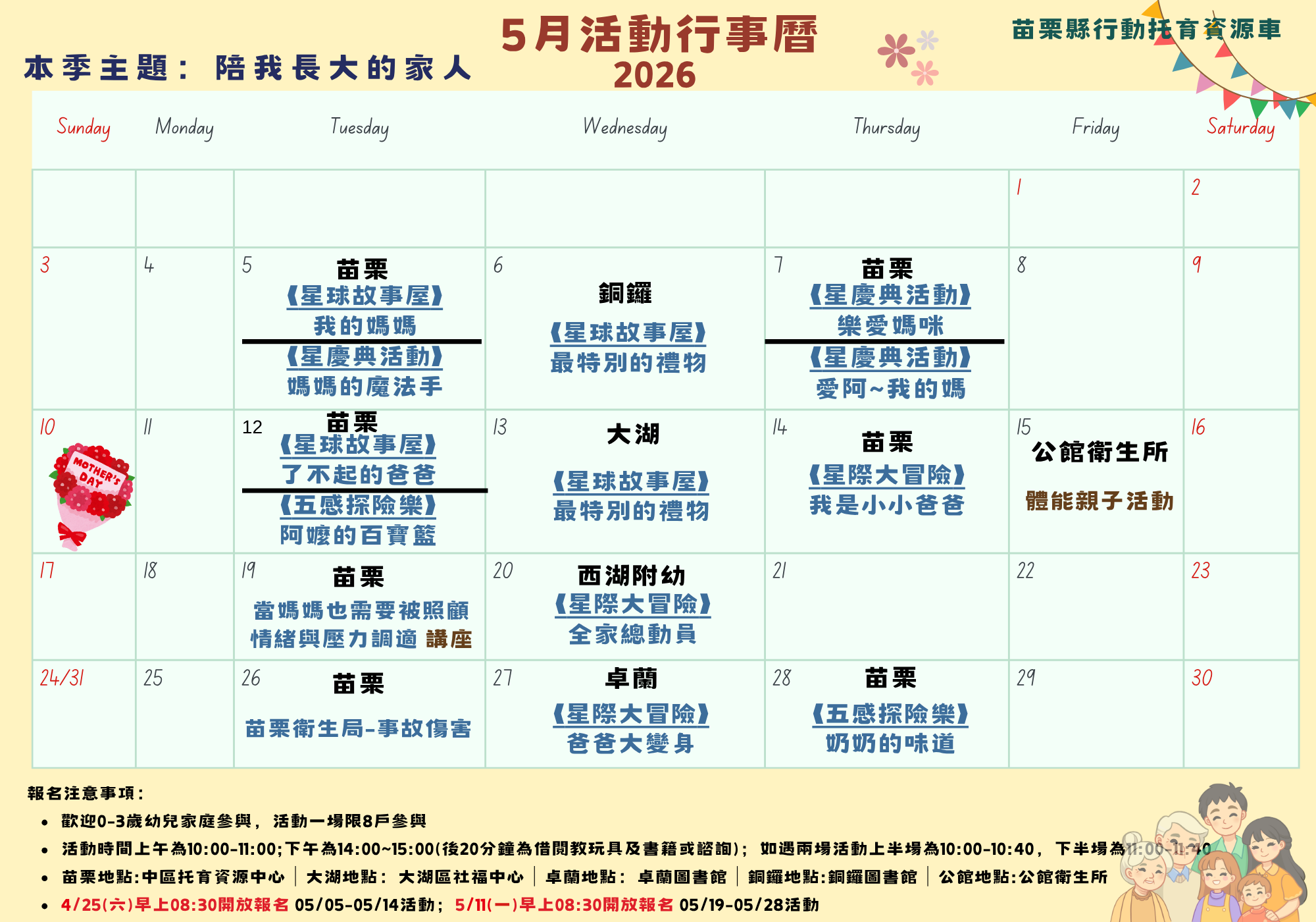 五月-05/05-05/14 陪我長大的家人