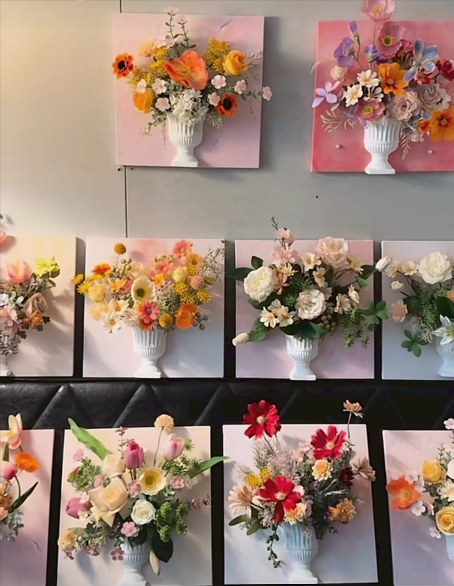 【苗栗縣頭屋鄉立圖書館】生活療癒-畫布花瓶永生花