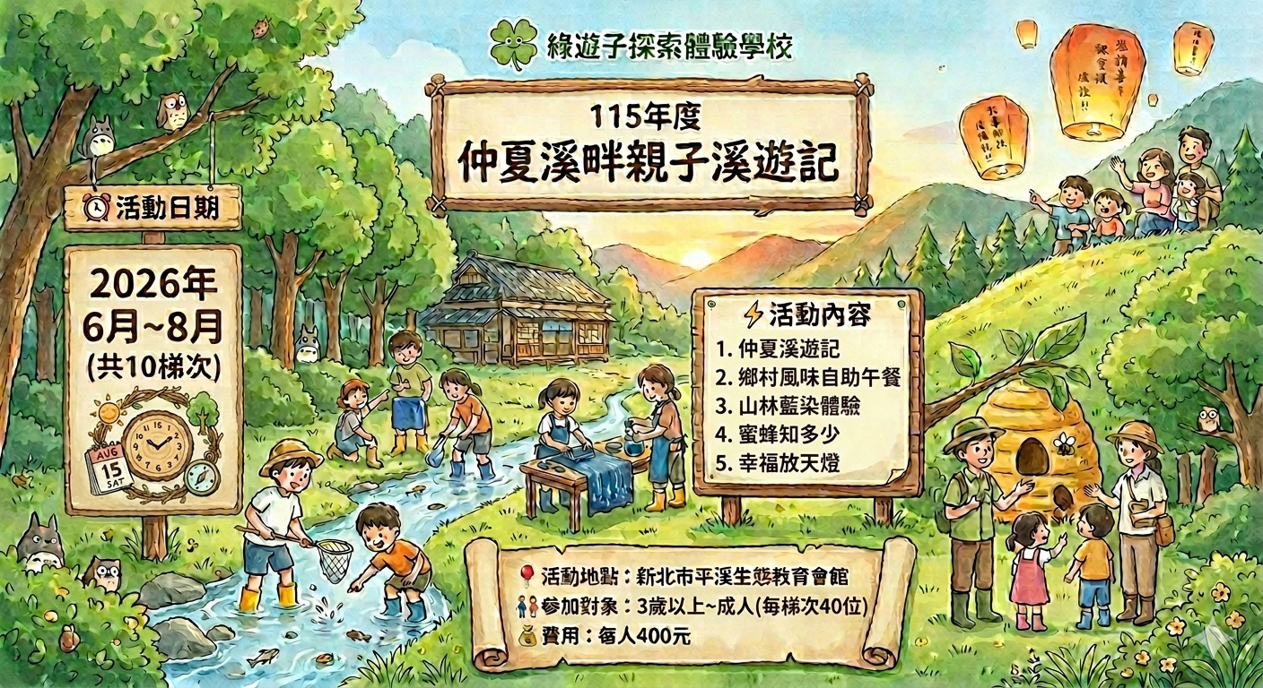 115年度仲夏溪畔親子溪遊記