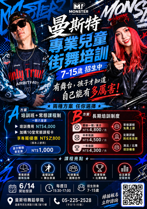 MONSTER KIDS 兒童街舞培訓  集合囉!!