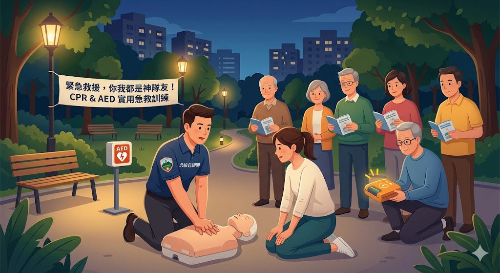 🚨 【北投自訓團免費課程】緊急救援，你我都是神隊友！CPR ＆ AED 實用急救訓練 🚨6/11 (限額25名）