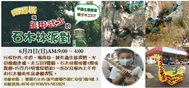 【獨角仙、鍬形蟲生態教室與親子木工DIY】