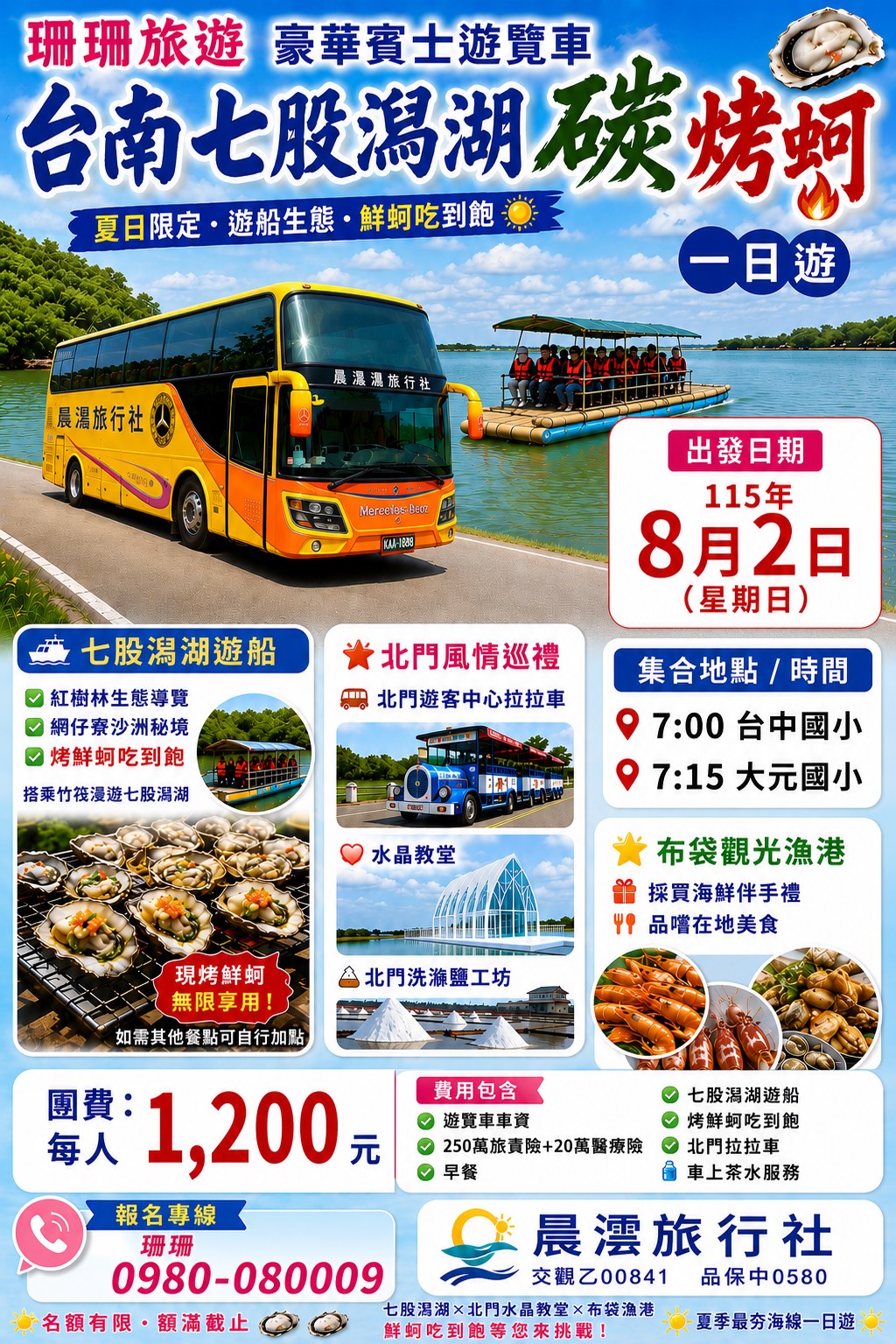 8/2台南七股潟湖遊
