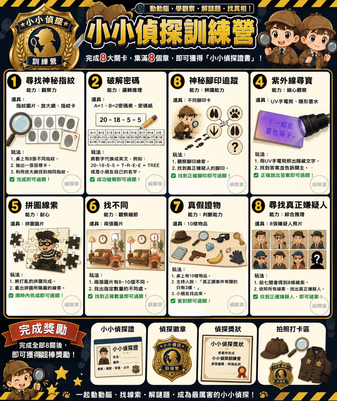 11月小小偵探報名表